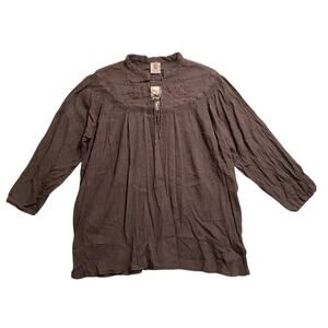 Gypsy Rose top drawstring neckline long sleeves XL